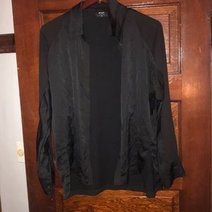 Black button up skirt